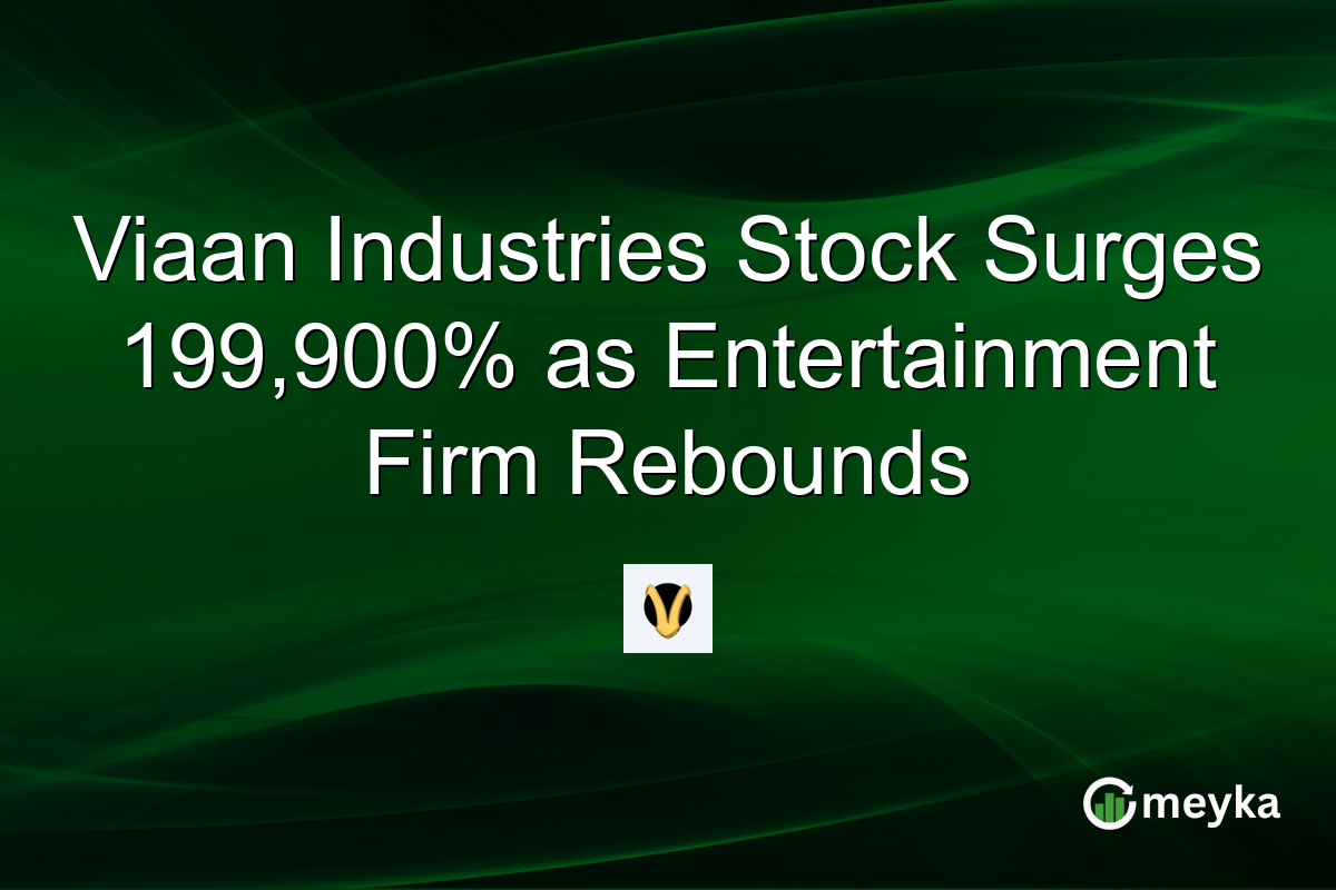 Viaan Industries Stock Surges 199,900% as Entertainment Firm Rebounds
