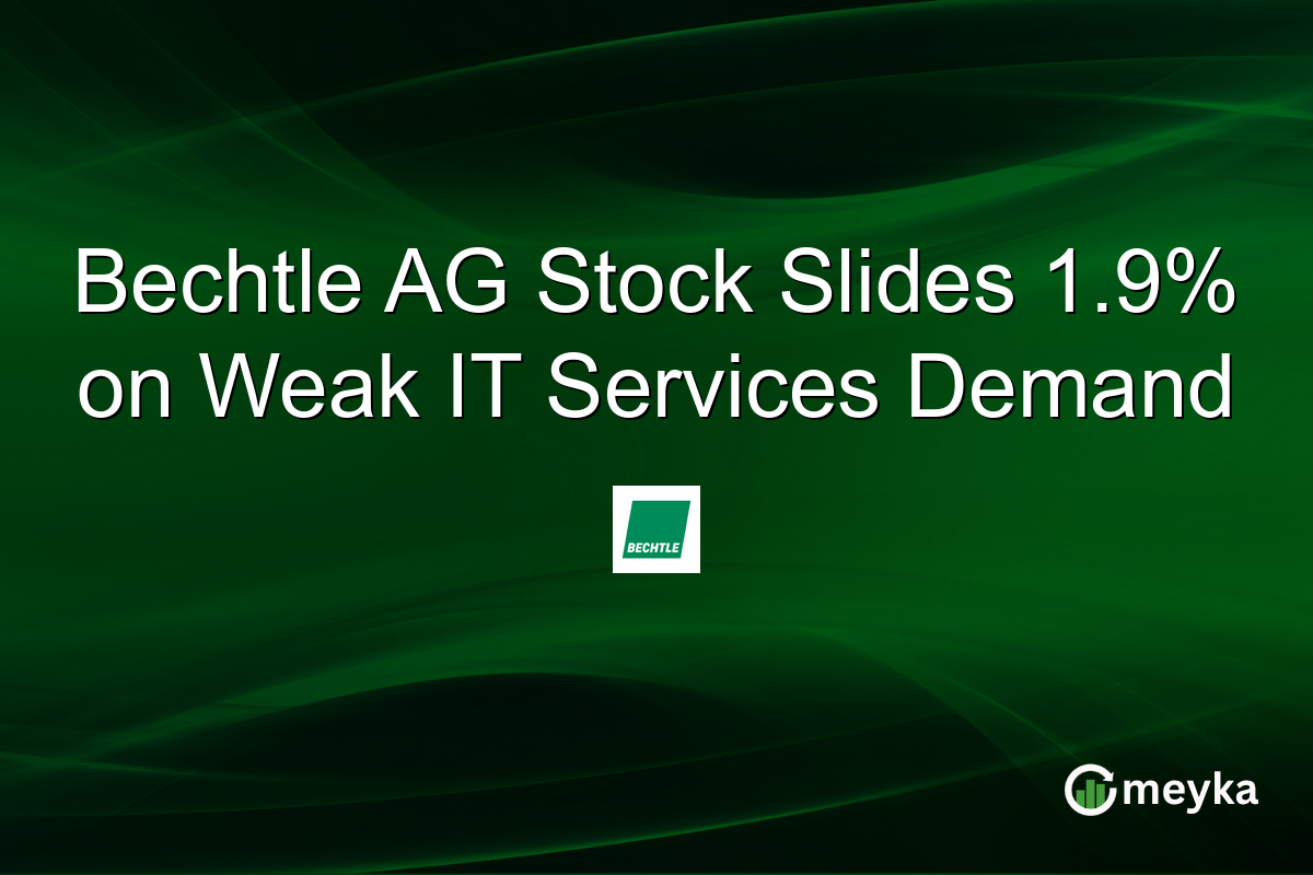 Bechtle AG Stock Slides 1.9% on Weak IT Services Demand
