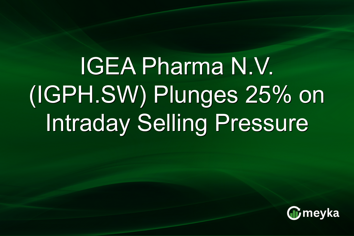 IGEA Pharma N.V. (IGPH.SW) Plunges 25% on Intraday Selling Pressure