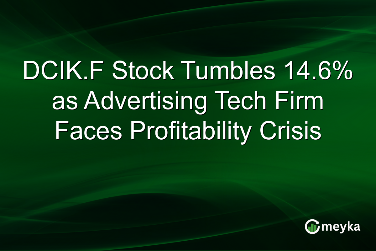 DCIK.F Stock Tumbles 14.6% as Advertising Tech Firm Faces Profitability Crisis
