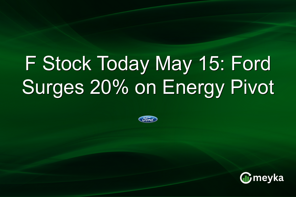 F Stock Today May 15: Ford Surges 20% on Energy Pivot