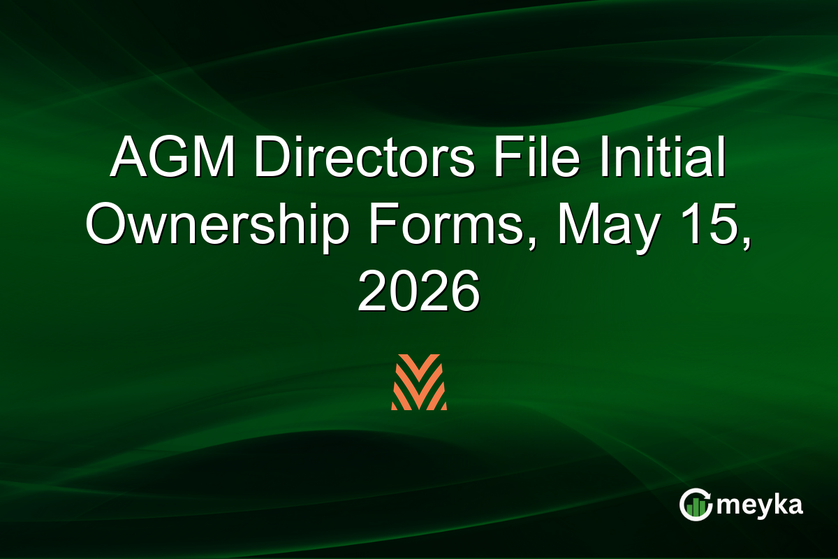 AGM Directors File Initial Ownership Forms, May 15, 2026