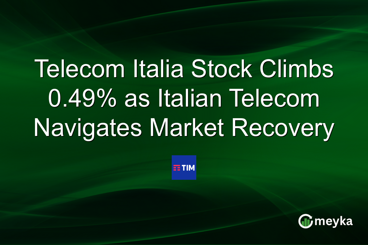 Telecom Italia Stock Climbs 0.49% as Italian Telecom Navigates Market Recovery