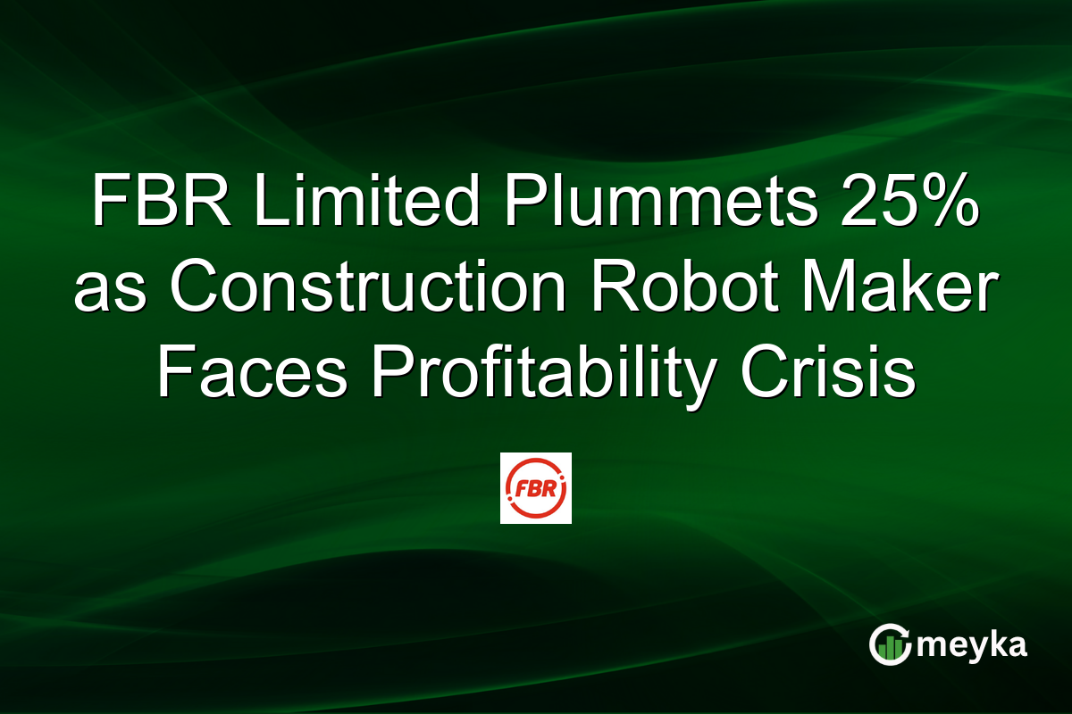 FBR Limited Plummets 25% as Construction Robot Maker Faces Profitability Crisis