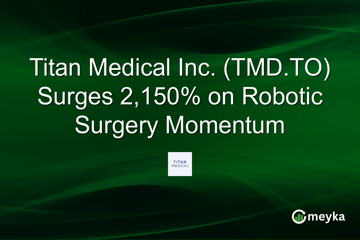 Titan Medical Inc. (TMD.TO) Surges 2,150% on Robotic Surgery Momentum