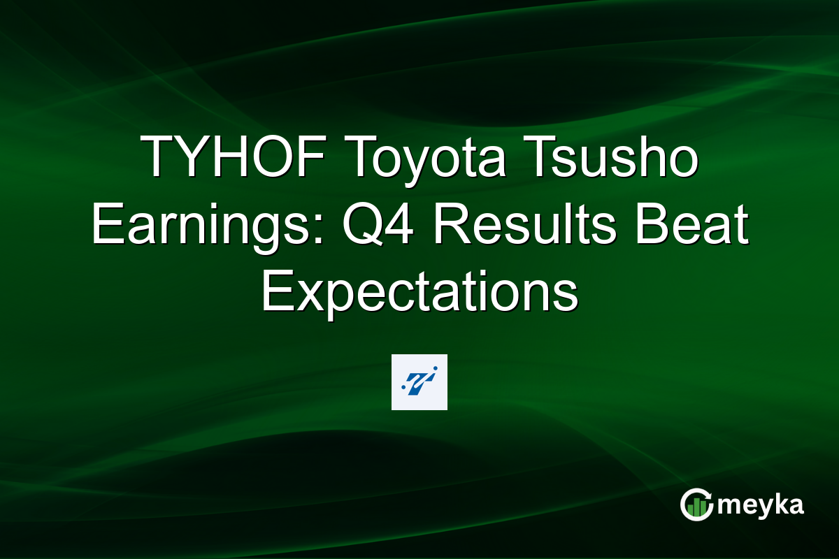 TYHOF Toyota Tsusho Earnings: Q4 Results Beat Expectations