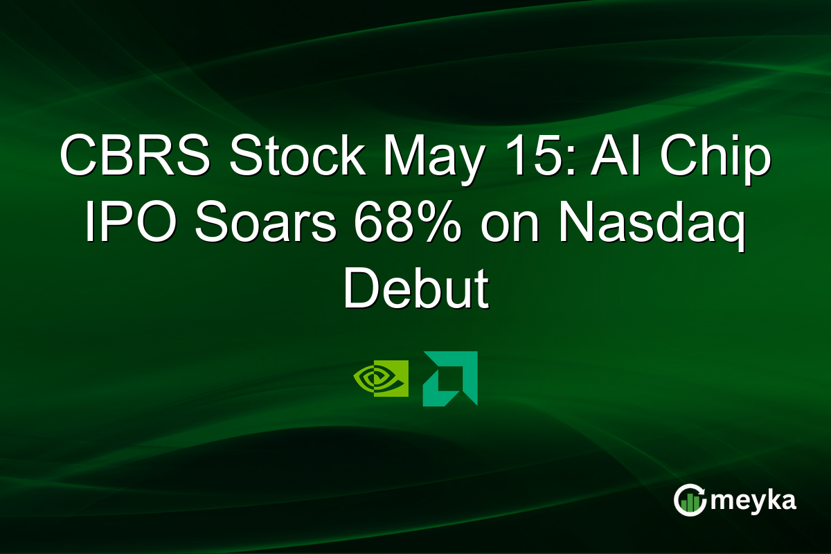 CBRS Stock May 15: AI Chip IPO Soars 68% on Nasdaq Debut