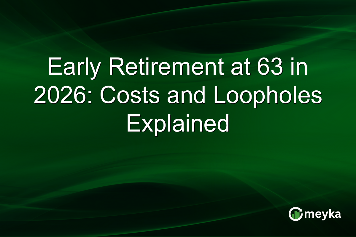 Early Retirement at 63 in 2026: Costs and Loopholes Explained