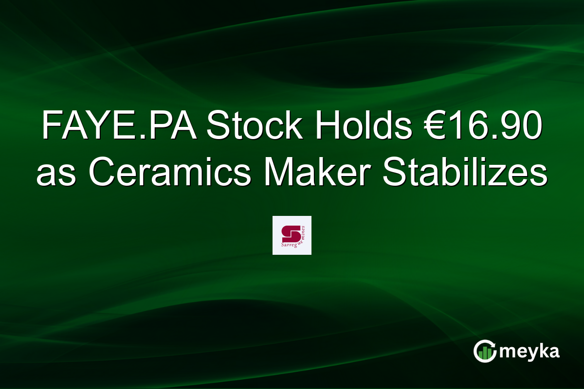 FAYE.PA Stock Holds €16.90 as Ceramics Maker Stabilizes