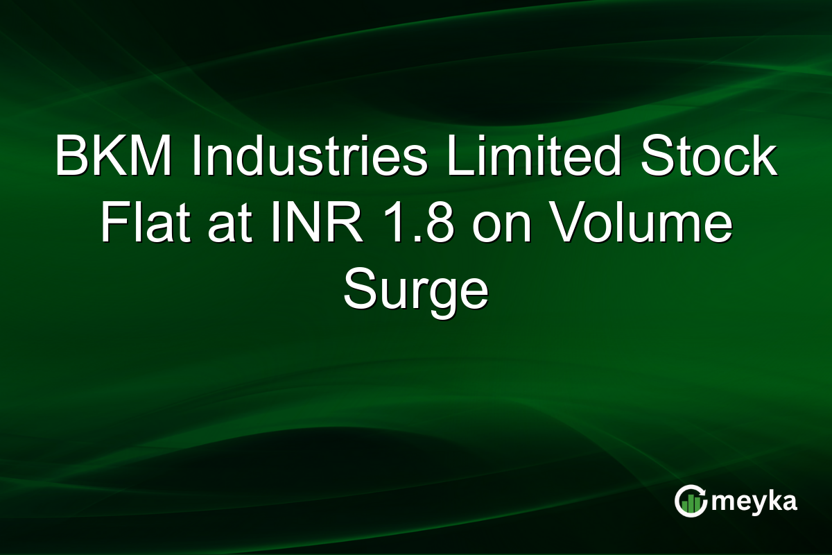 BKM Industries Limited Stock Flat at INR 1.8 on Volume Surge