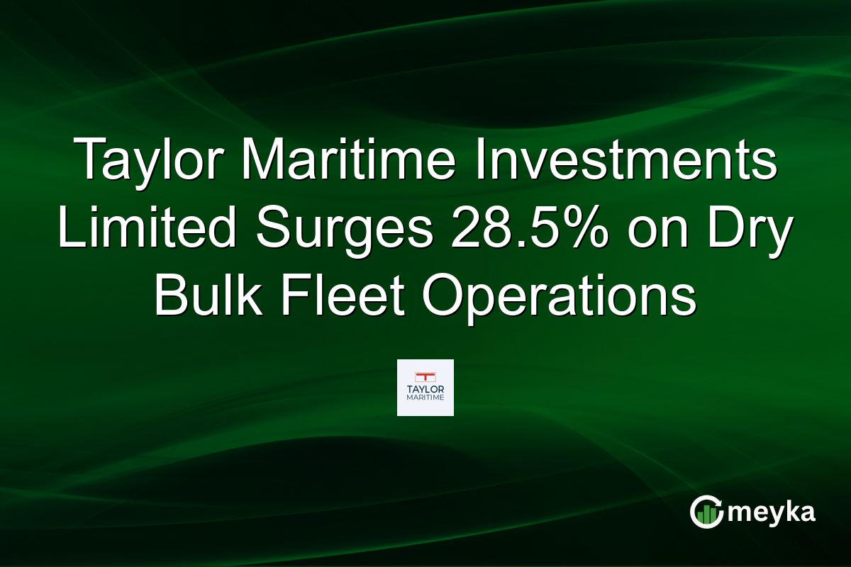 Taylor Maritime Investments Limited Surges 28.5% on Dry Bulk Fleet Operations