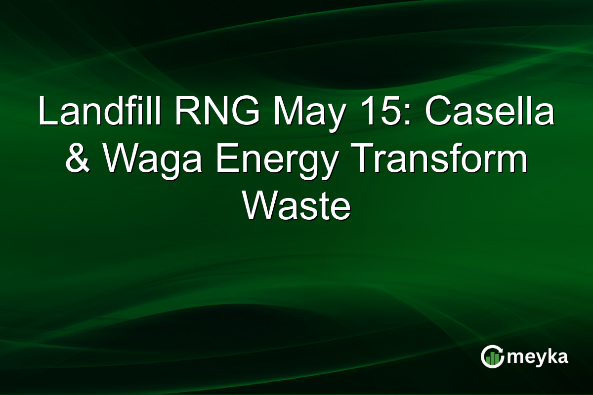 Landfill RNG May 15: Casella & Waga Energy Transform Waste