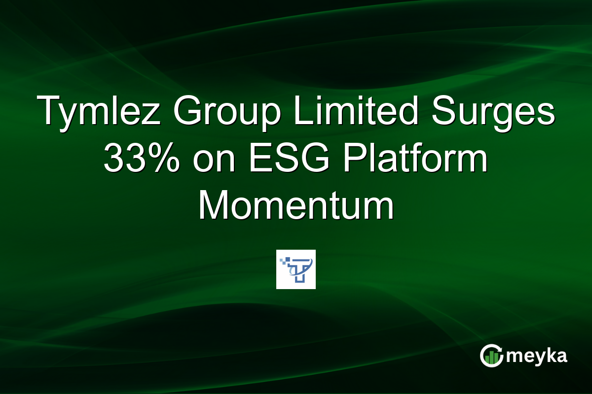 Tymlez Group Limited Surges 33% on ESG Platform Momentum