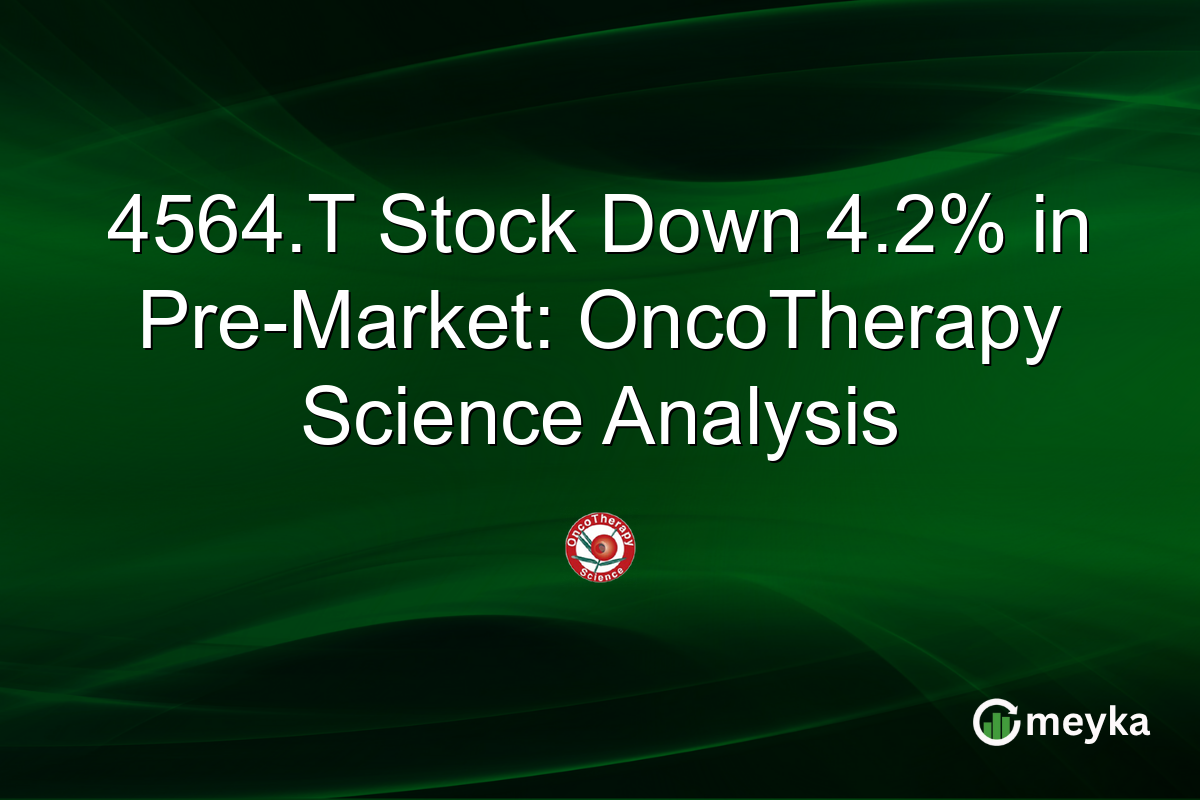 4564.T Stock Down 4.2% in Pre-Market: OncoTherapy Science Analysis