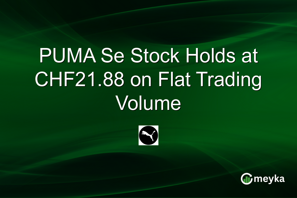 PUMA Se Stock Holds at CHF21.88 on Flat Trading Volume