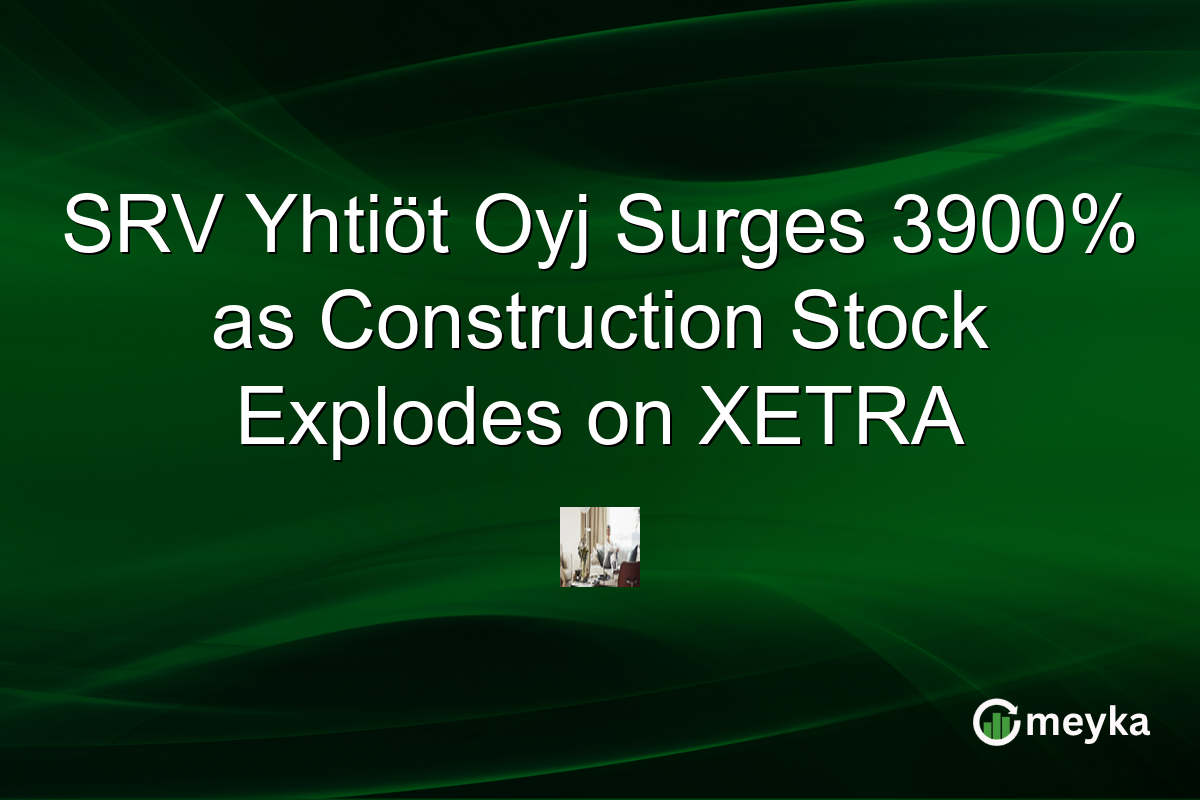 SRV Yhtiöt Oyj Surges 3900% as Construction Stock Explodes on XETRA