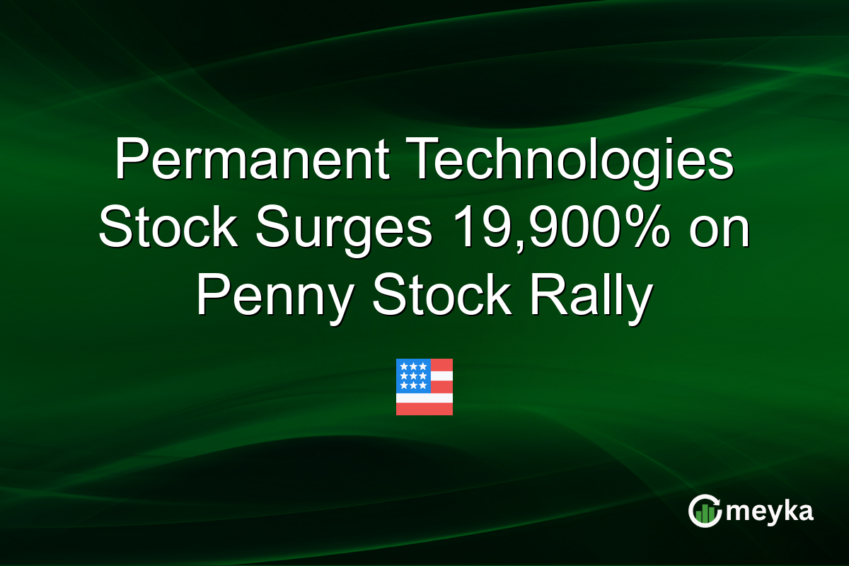 Permanent Technologies Stock Surges 19,900% on Penny Stock Rally