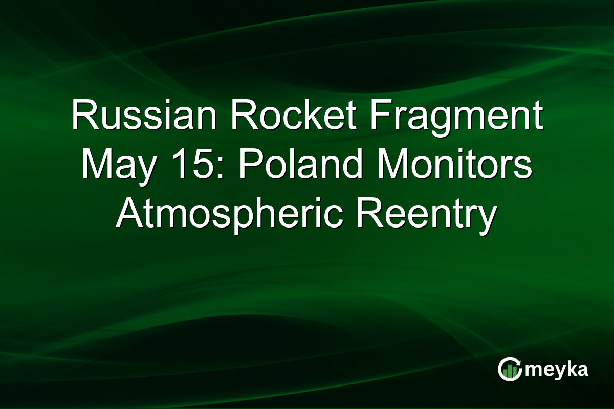 Russian Rocket Fragment May 15: Poland Monitors Atmospheric Reentry