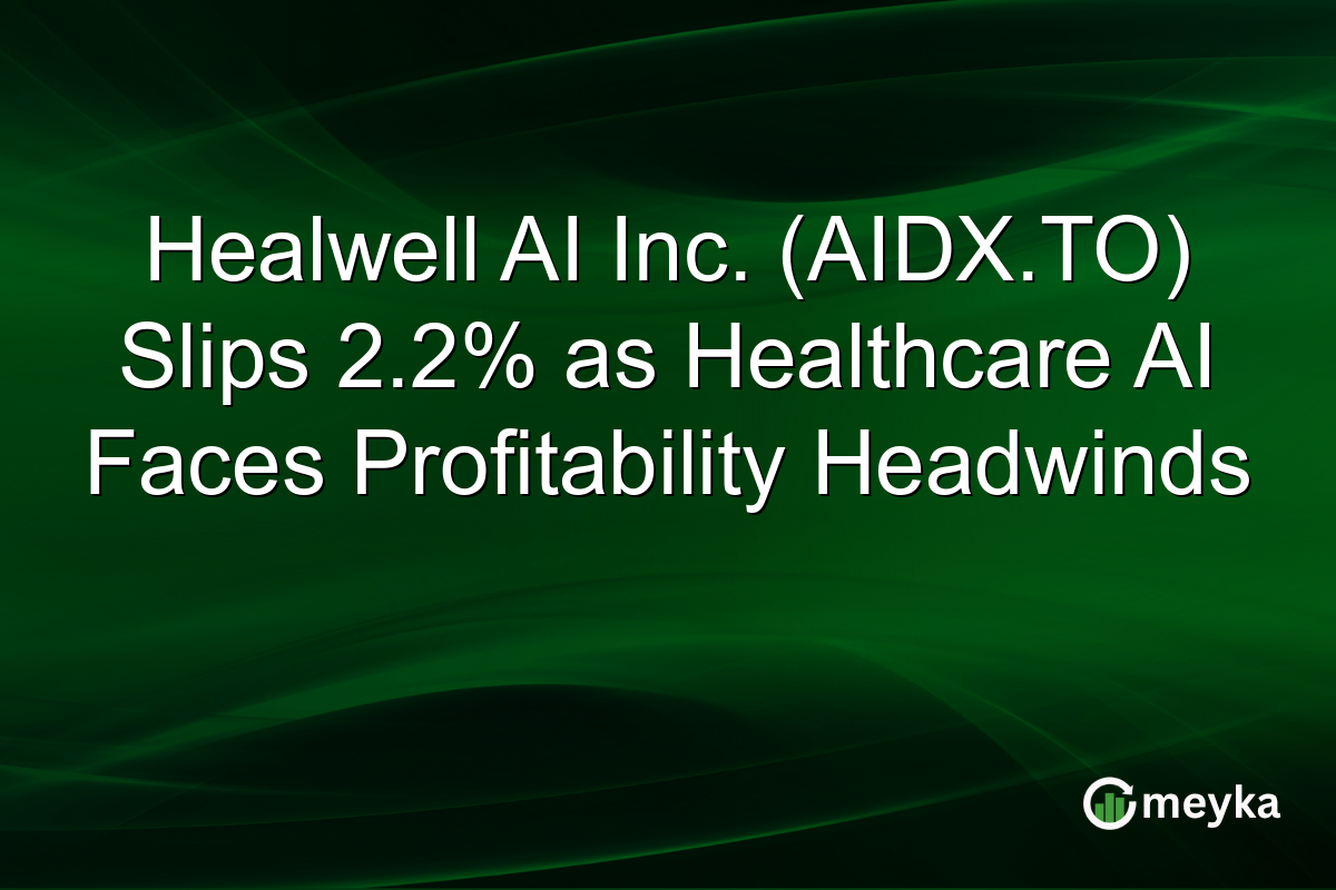 Healwell AI Inc. (AIDX.TO) Slips 2.2% as Healthcare AI Faces Profitability Headwinds