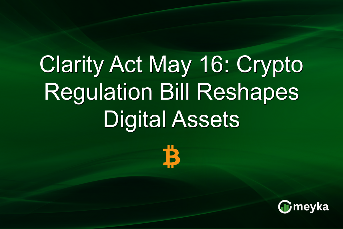 Clarity Act May 16: Crypto Regulation Bill Reshapes Digital Assets
