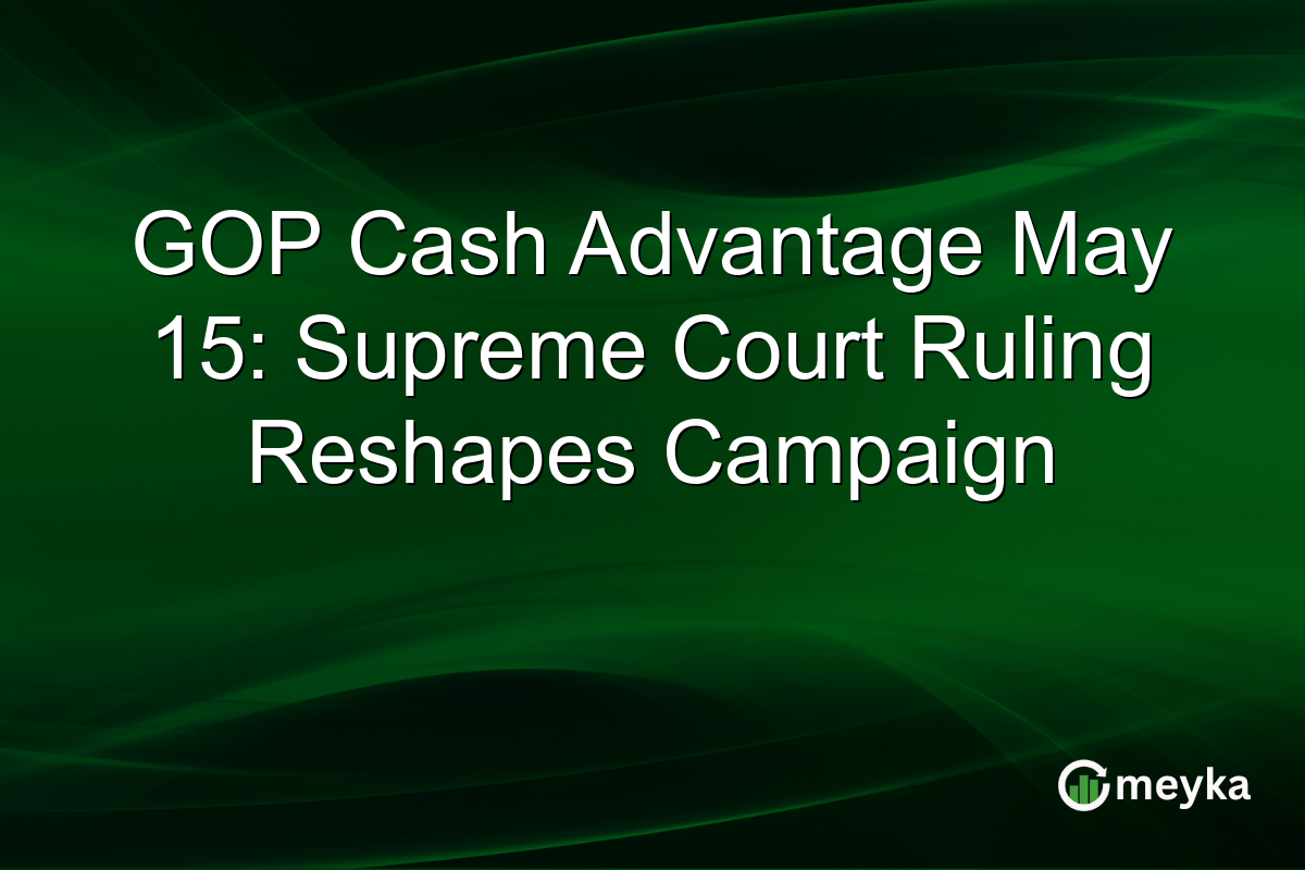 GOP Cash Advantage May 15: Supreme Court Ruling Reshapes Campaign