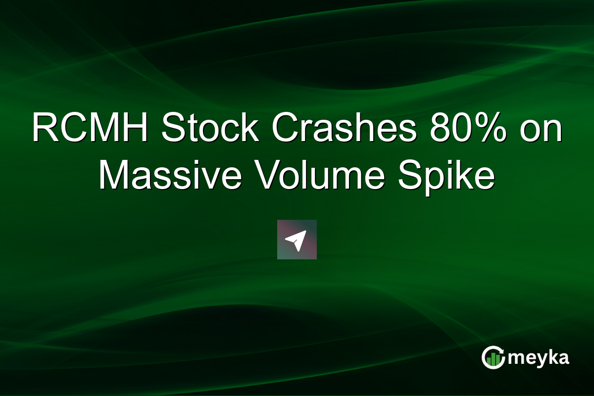 RCMH Stock Crashes 80% on Massive Volume Spike