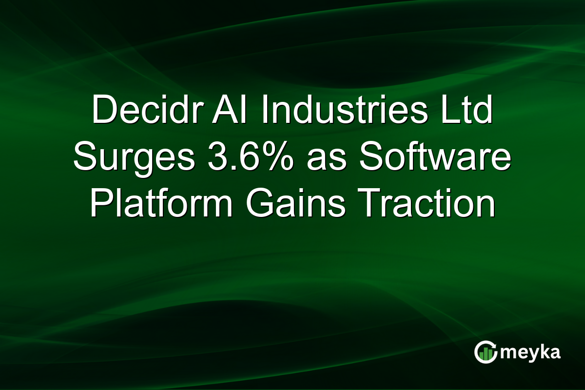 Decidr AI Industries Ltd Surges 3.6% as Software Platform Gains Traction