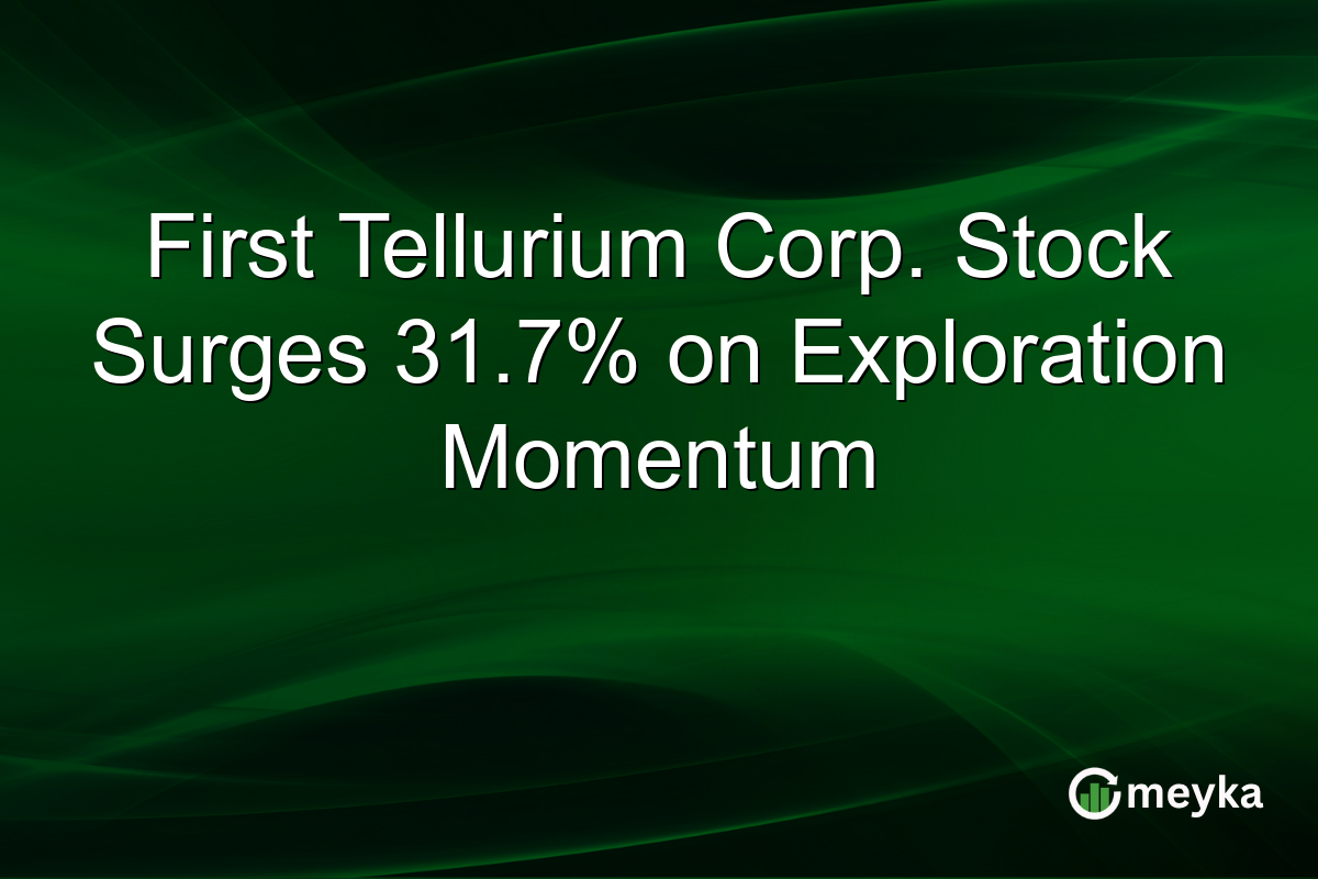 First Tellurium Corp. Stock Surges 31.7% on Exploration Momentum