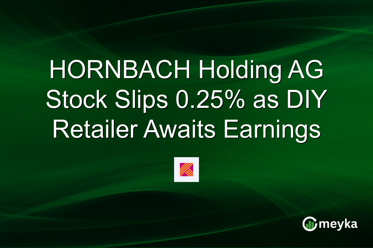 HORNBACH Holding AG Stock Slips 0.25% as DIY Retailer Awaits Earnings