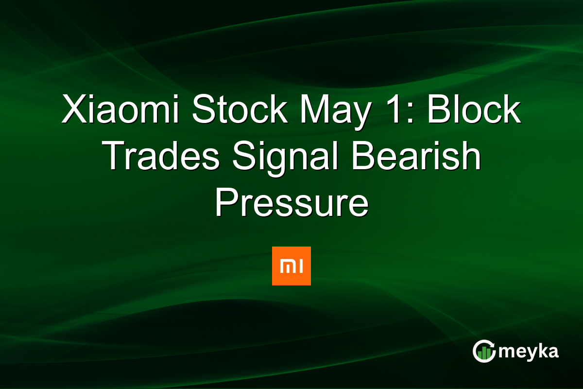 Xiaomi Stock May 1: Block Trades Signal Bearish Pressure