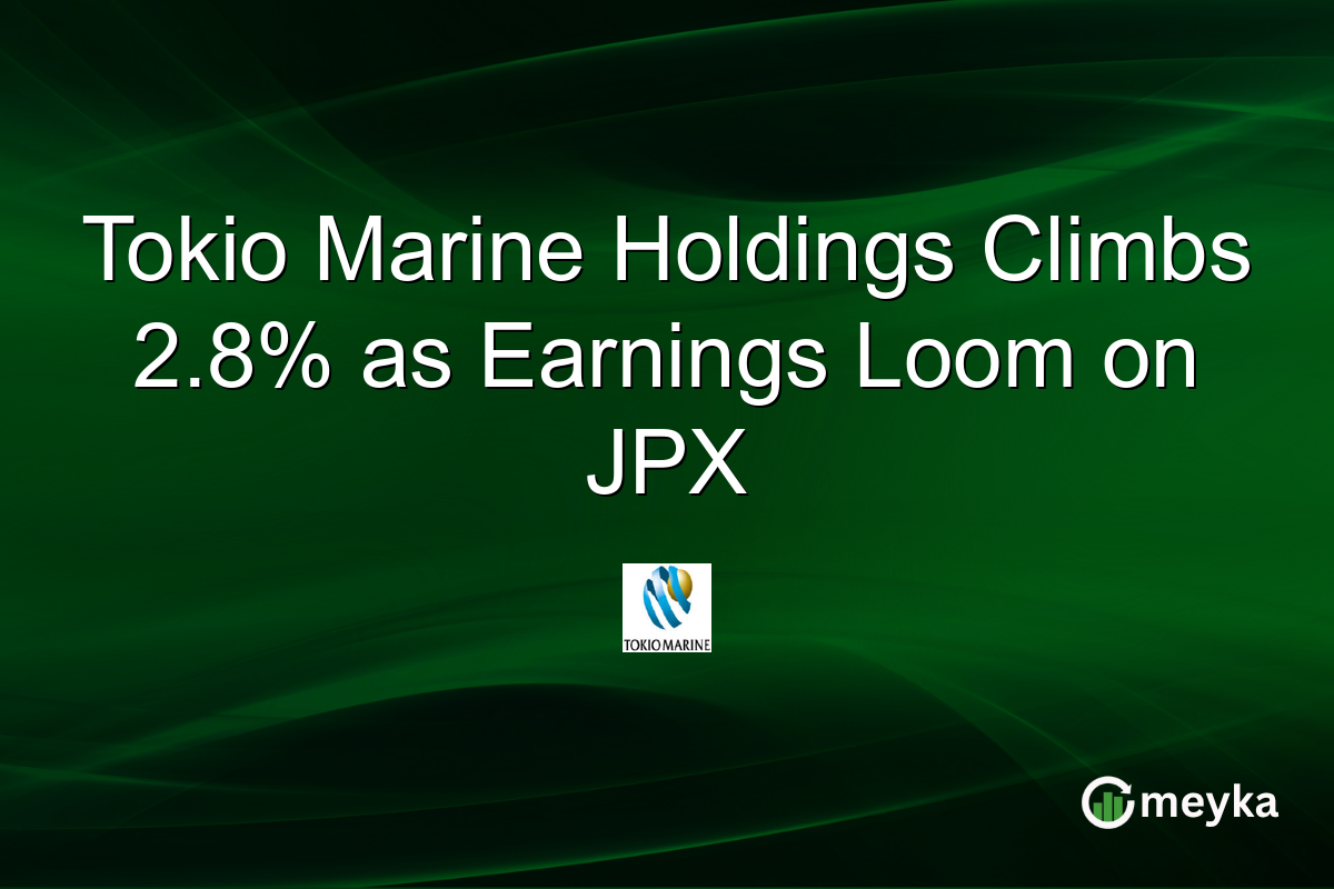 Tokio Marine Holdings Climbs 2.8% as Earnings Loom on JPX