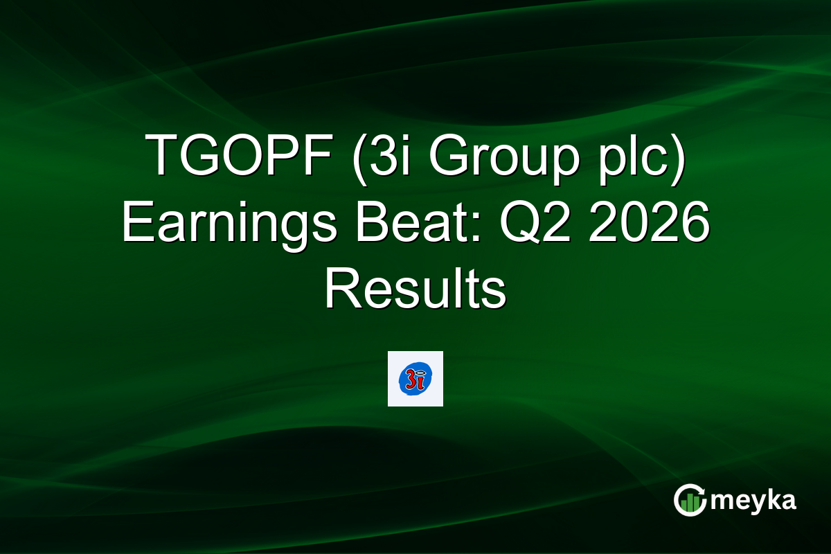 TGOPF (3i Group plc) Earnings Beat: Q2 2026 Results