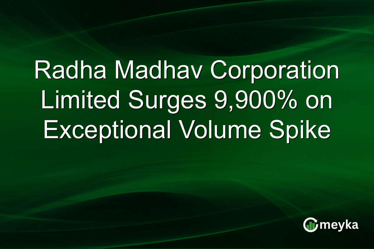 Radha Madhav Corporation Limited Surges 9,900% on Exceptional Volume Spike