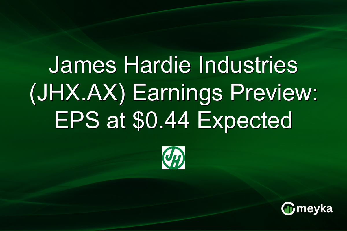 James Hardie Industries (JHX.AX) Earnings Preview: EPS at $0.44 Expected