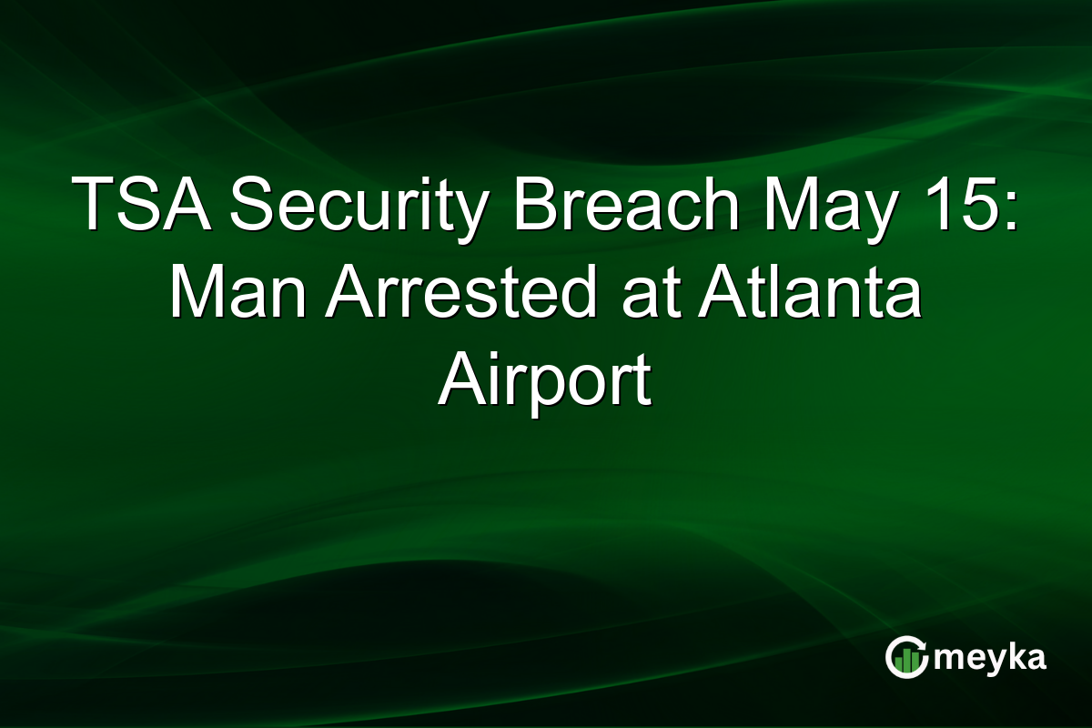 TSA Security Breach May 15: Man Arrested at Atlanta Airport