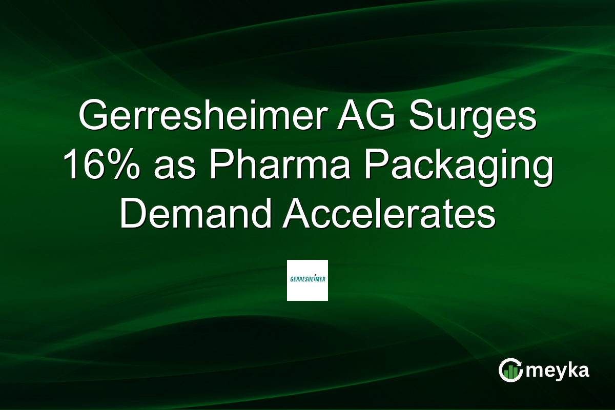 Gerresheimer AG Surges 16% as Pharma Packaging Demand Accelerates