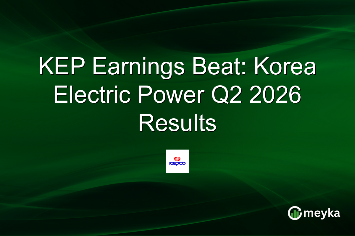 KEP Earnings Beat: Korea Electric Power Q2 2026 Results