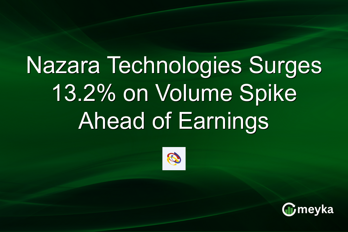 Nazara Technologies Surges 13.2% on Volume Spike Ahead of Earnings