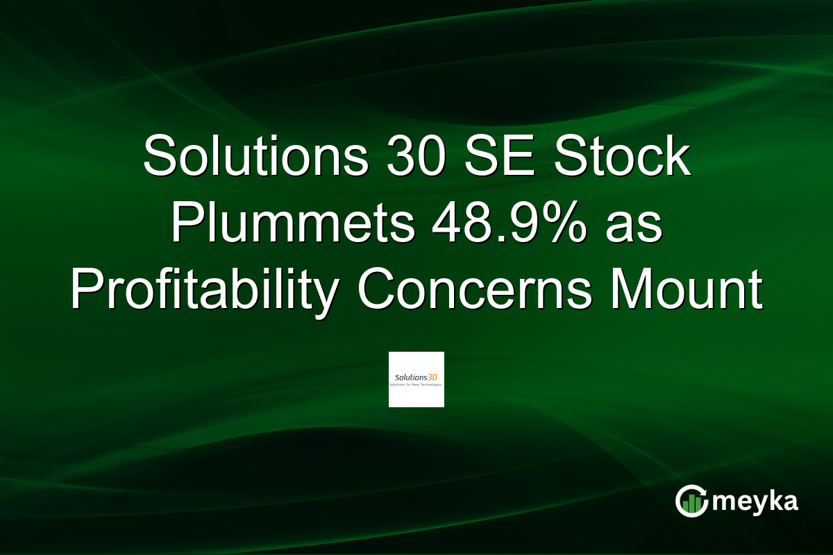 Solutions 30 SE Stock Plummets 48.9% as Profitability Concerns Mount