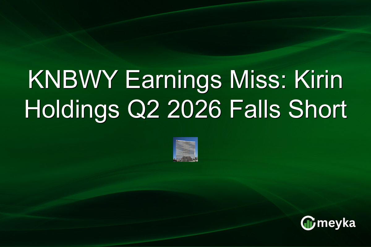 KNBWY Earnings Miss: Kirin Holdings Q2 2026 Falls Short