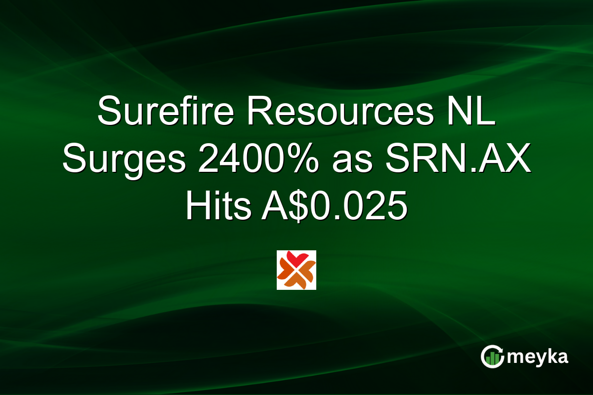Surefire Resources NL Surges 2400% as SRN.AX Hits A$0.025