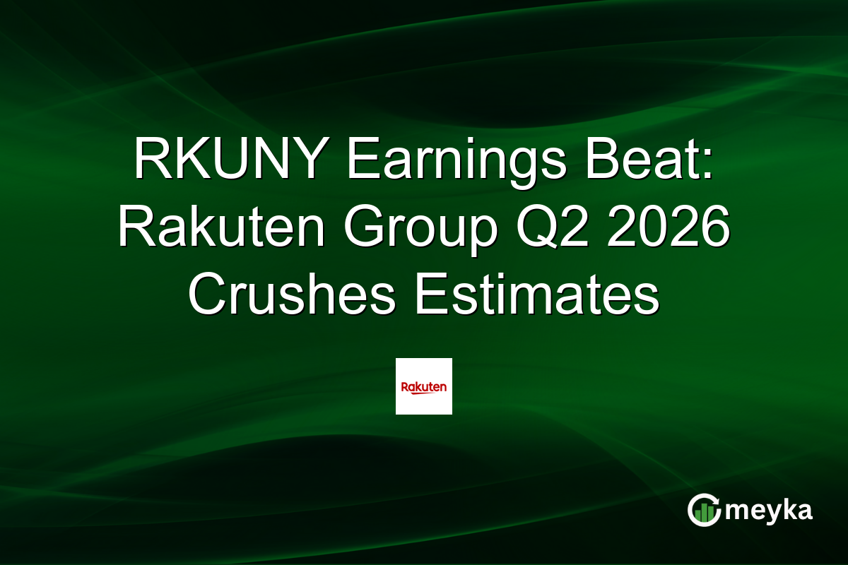 RKUNY Earnings Beat: Rakuten Group Q2 2026 Crushes Estimates
