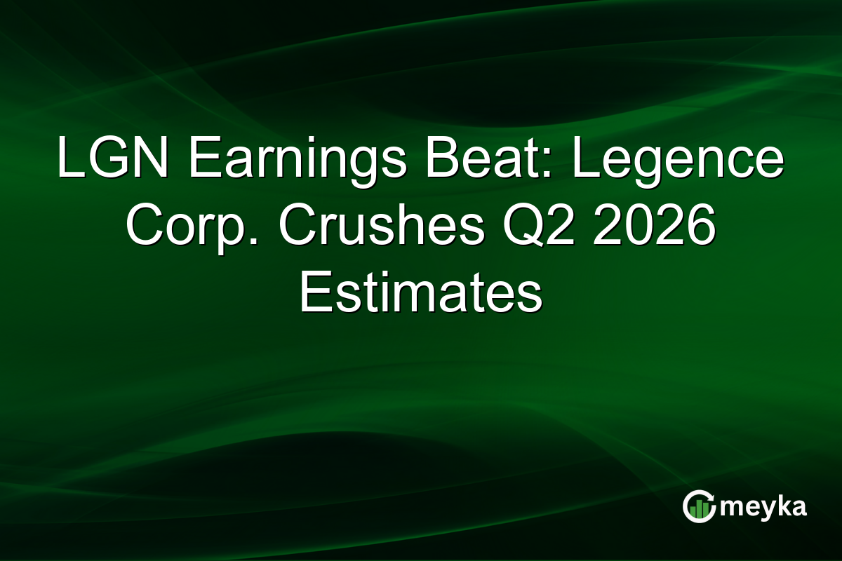 LGN Earnings Beat: Legence Corp. Crushes Q2 2026 Estimates