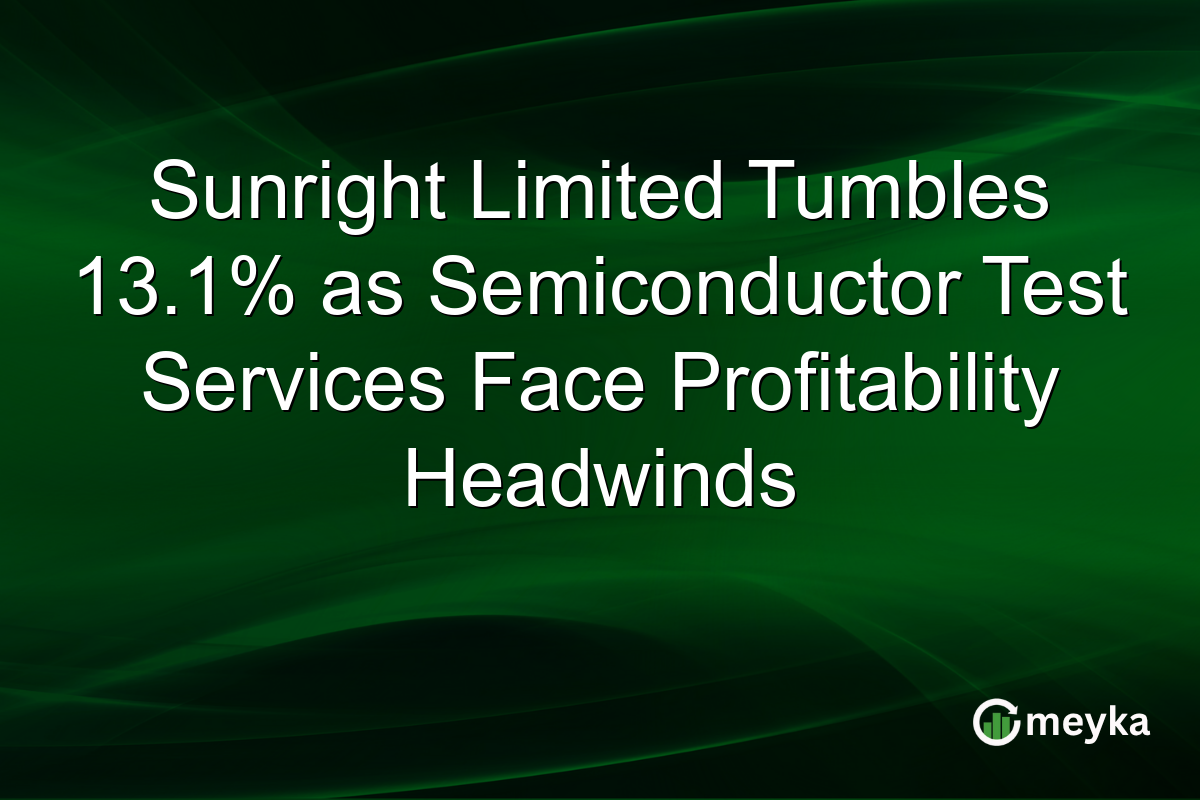 Sunright Limited Tumbles 13.1% as Semiconductor Test Services Face Profitability Headwinds