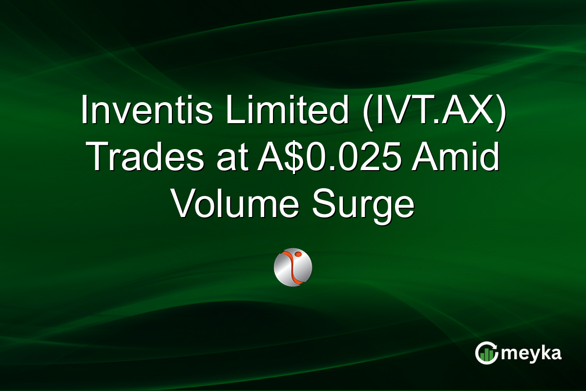Inventis Limited (IVT.AX) Trades at A$0.025 Amid Volume Surge
