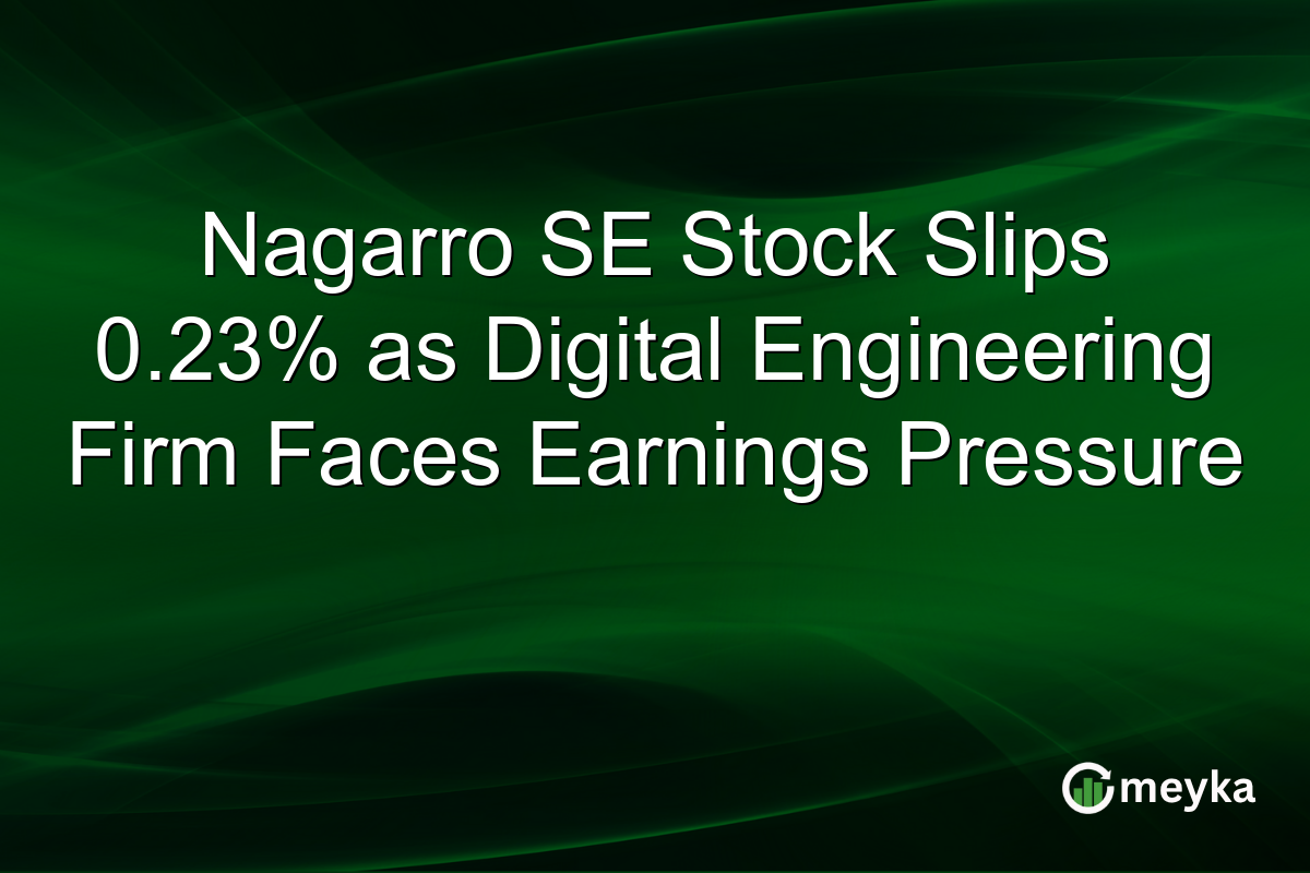 Nagarro SE Stock Slips 0.23% as Digital Engineering Firm Faces Earnings Pressure