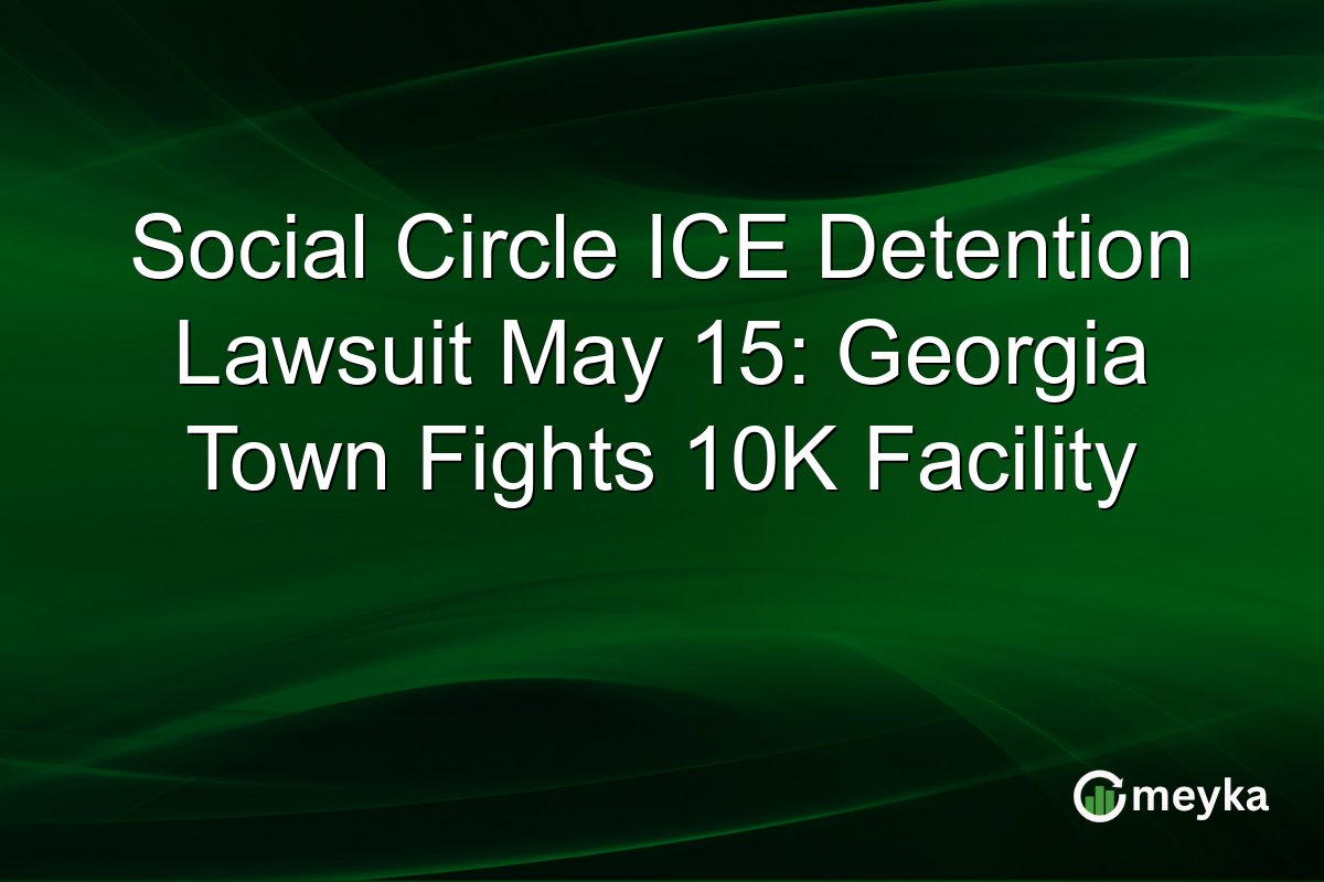Social Circle ICE Detention Lawsuit May 15: Georgia Town Fights 10K Facility