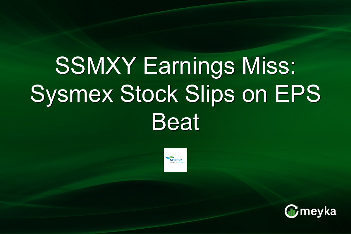 SSMXY Earnings Miss: Sysmex Stock Slips on EPS Beat