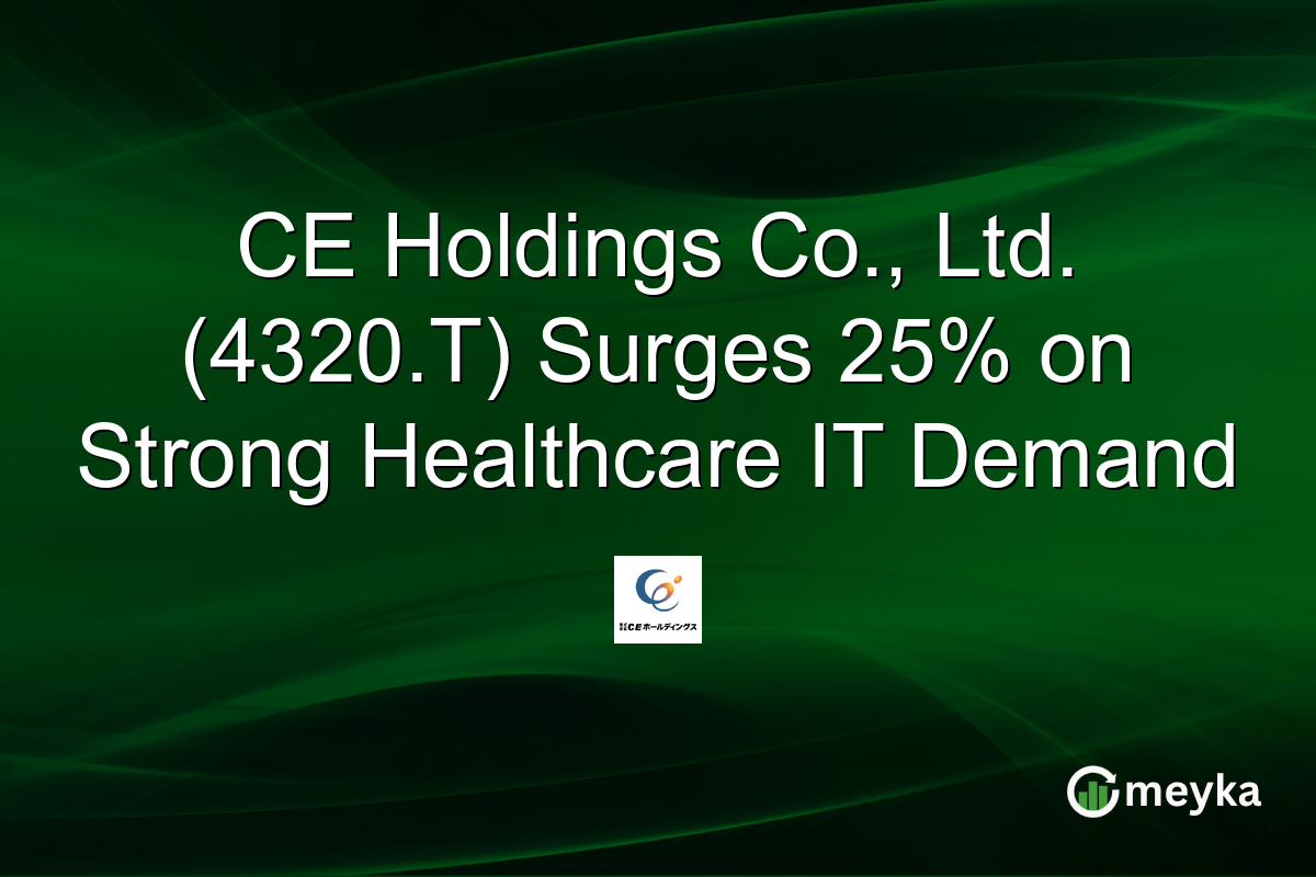 CE Holdings Co., Ltd. (4320.T) Surges 25% on Strong Healthcare IT Demand