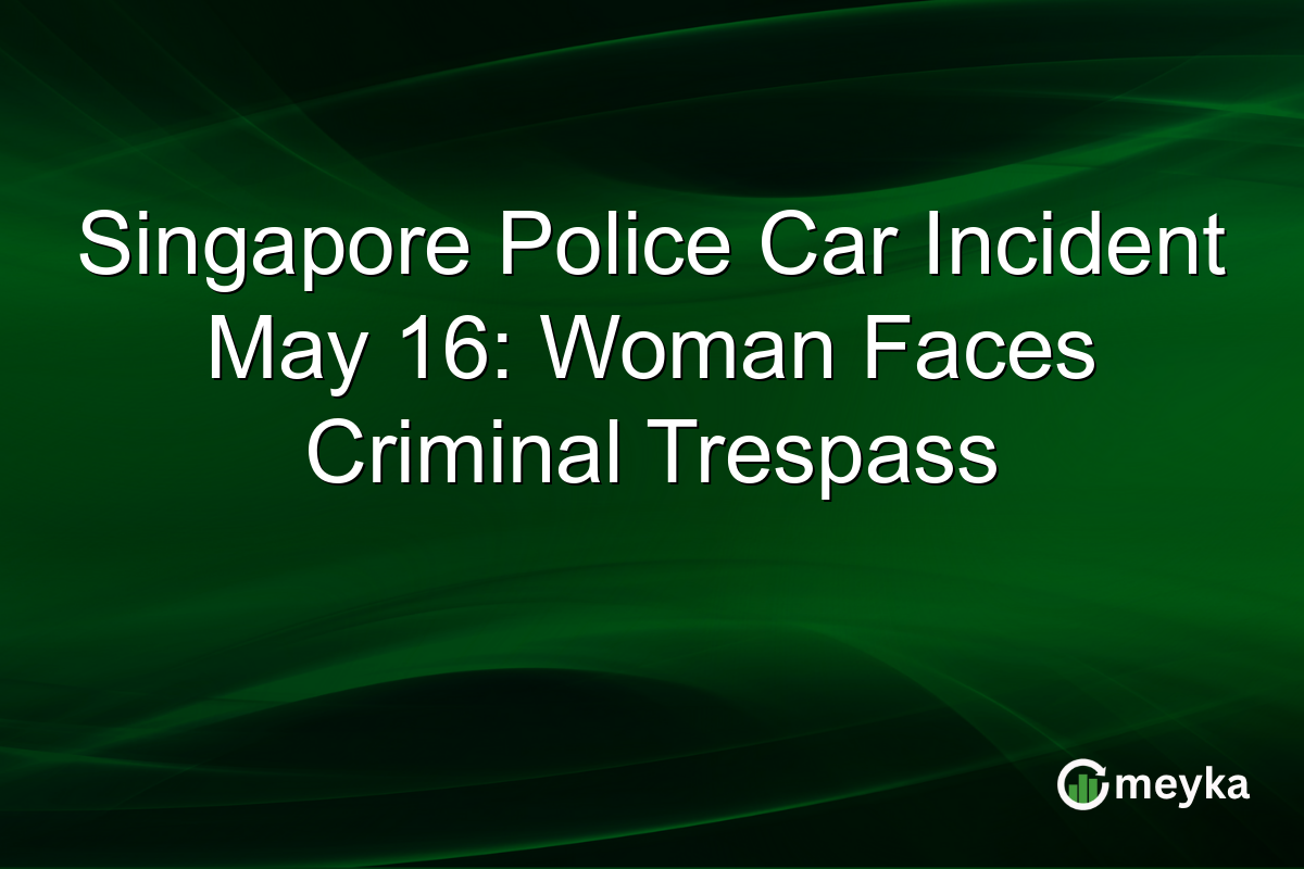 Singapore Police Car Incident May 16: Woman Faces Criminal Trespass